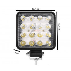 6 FARI FARETTO 12 V 48W-16 LED QUADRATO