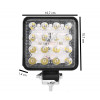 6 FARI FARETTO 12 V 48W-16 LED QUADRATO FUORISTRADA LAVORO IP67