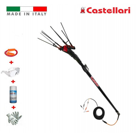 ABBACCHIATORE A BATTERIA CASTELLARI VERTIGO ASTA IN CARBONIO DA 240-320 CM