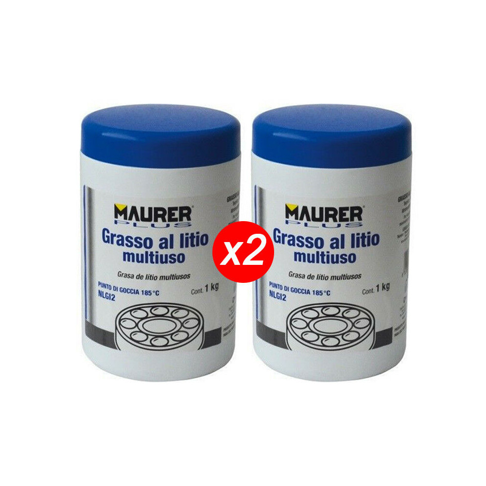 GRASSO LUBRIFICANTE MAURER TECNICO AL LITIO 2 KG PROFESSIONALE INDUSTRIA