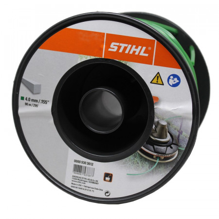 FILO NYLON STIHL QUADRO VERDE DIAMETRO 4 MM BOBINA DA 90 METRI DECESPUGLIATORE