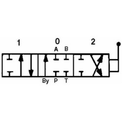 DISTRIBUTORE OLEODINAMICO IDRAULICO 3/8 2 LEVE 40 LT 180 BAR DOPPIO EFFETTO