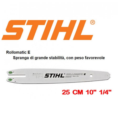 BARRA MOTOSEGA SPRANGA STIHL ORIGINALE 25 CM 56 MAGLIE 1/4 1,1 MM MS150, MS151