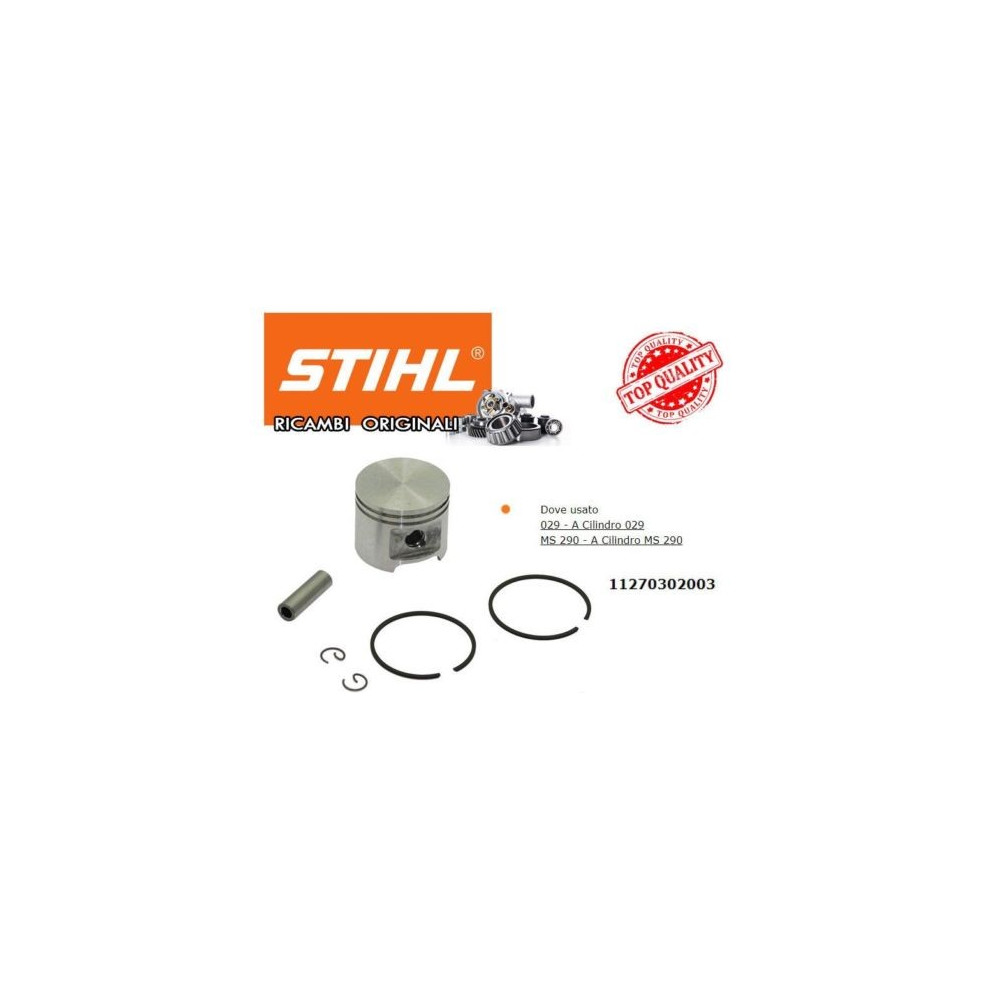 PISTONE PER CILINDRO ORIGINALE STIHL MOTOSEGA 029 MS290 COD. 11270302003