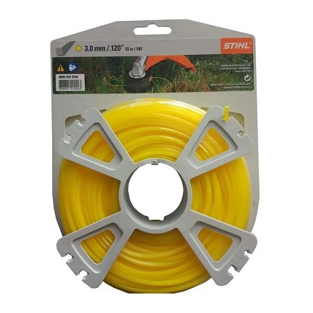 FILO NYLON STIHL QUADRO GIALLO 3,0 MM X 53 METRI PER DECESPUGLIATORI 00009302644