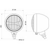 COPPIA FANALI ANTERIORI UNIVERSALI AMA METALLO PER TRATTORE SX+DX + LAMPADINE