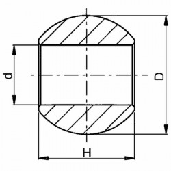 COPPIA ROTULA GANCI INFERIORI SOLLEVATORE SFERA BOCCOLA DIAMETRO 56X45X28