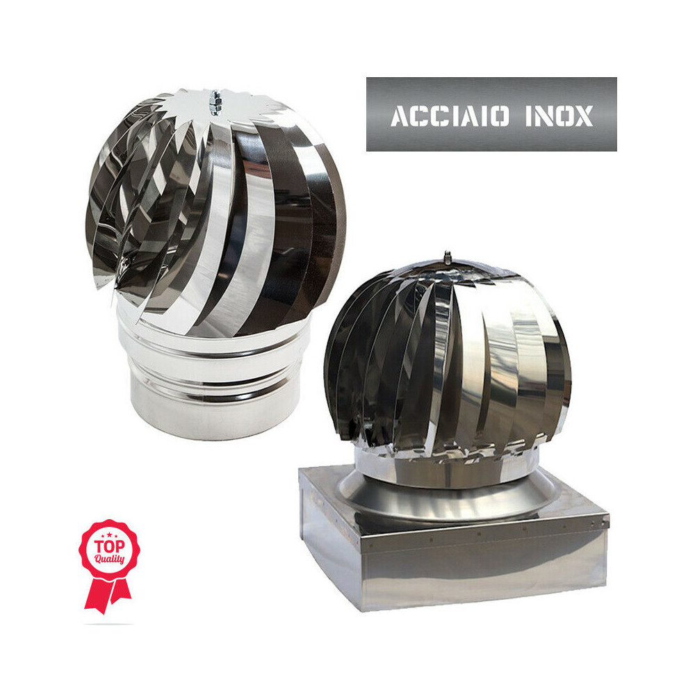 FUMAIOLO GIREVOLE RADIANTE ACCIAIO INOX AISI 304 COMIGNOLO STUFA CAMINO