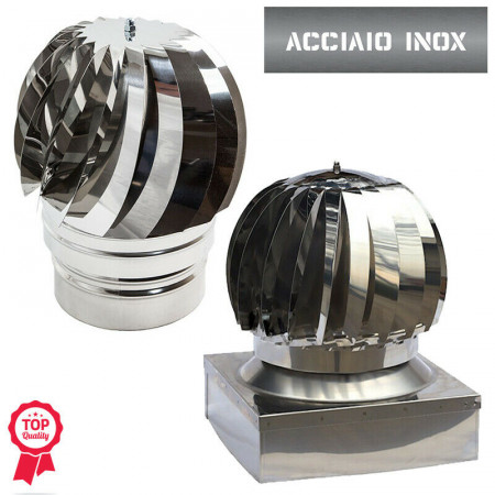 FUMAIOLO GIREVOLE RADIANTE ACCIAIO INOX AISI 304 COMIGNOLO STUFA CAMINO