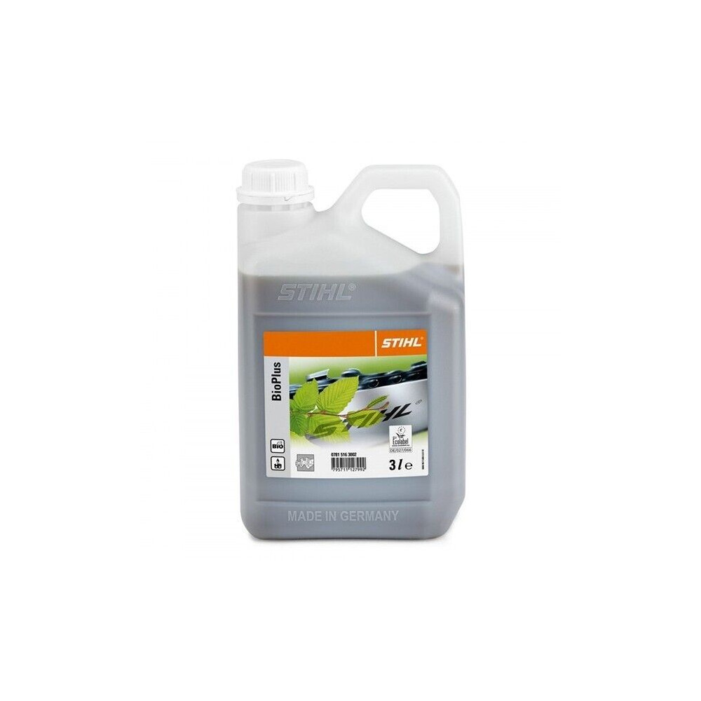 OLIO CATENA MOTOSEGA STIHL BIO PLUS ORIGINALE BIODEGRADABILE TANICA 3 LITRI