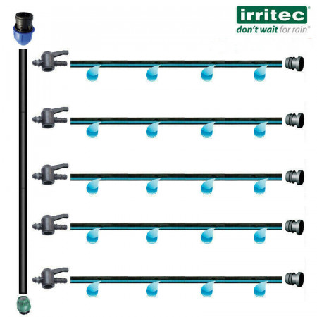 KIT COMPLETO IRRIGAZIONE TUBO ALA GOCCIOLANTE IRRIGAZIONE A GOCCIA 50 100 M