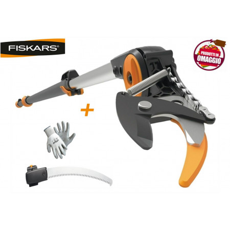 SVETTATOIO TELESCOPICO FISKARS UPX86 ASTA 240/400 CM TAGLIO 32 MM + SEGHETTO