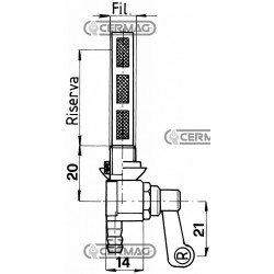 RUBINETTO UNIVERSALE PER SERBATOIO MOTORI BENZINA ATTACCO 10X1 MM