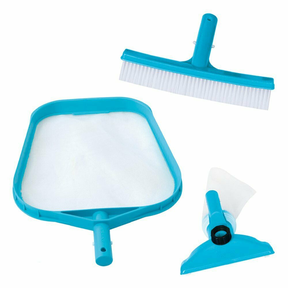 KIT PULIZIA INTEX PISCINE 29056 COMPLETO DI SPAZZOLA, RETINO E ASPIRATORE