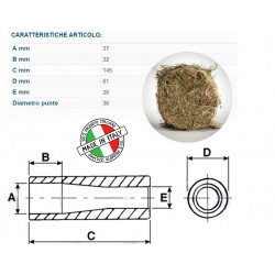 BUSSOLA BOCCOLA PUNTE DIAMETRO 36 PER SPOSTAMENTO BALLE FIENO PAGLIA