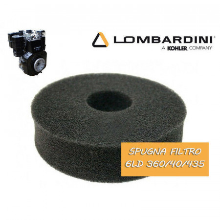 SPUGNA FILTRO ARIA MOTORI LOMBARDINI 6LD 15LD MASSA FILTRANTE