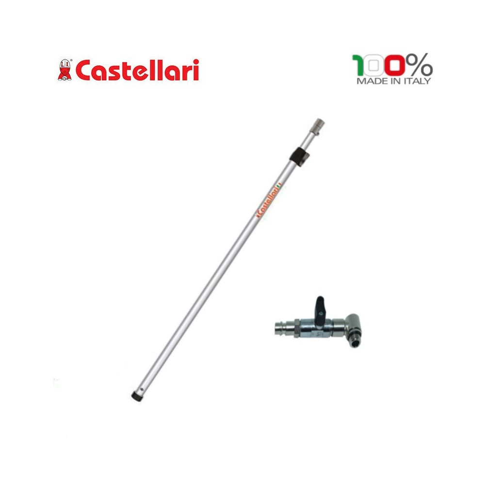 ASTA PNEUMATICA TELESCOPICA CASTELLARI ALLUMINIO 150-260 CM CON RUBINETTO