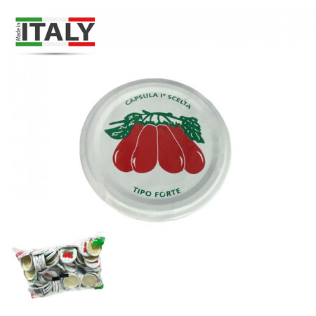 TAPPO COPERCHIO BARATTOLI DI VETRO PER POMODORI DIAMETRO 53-63-82 MM