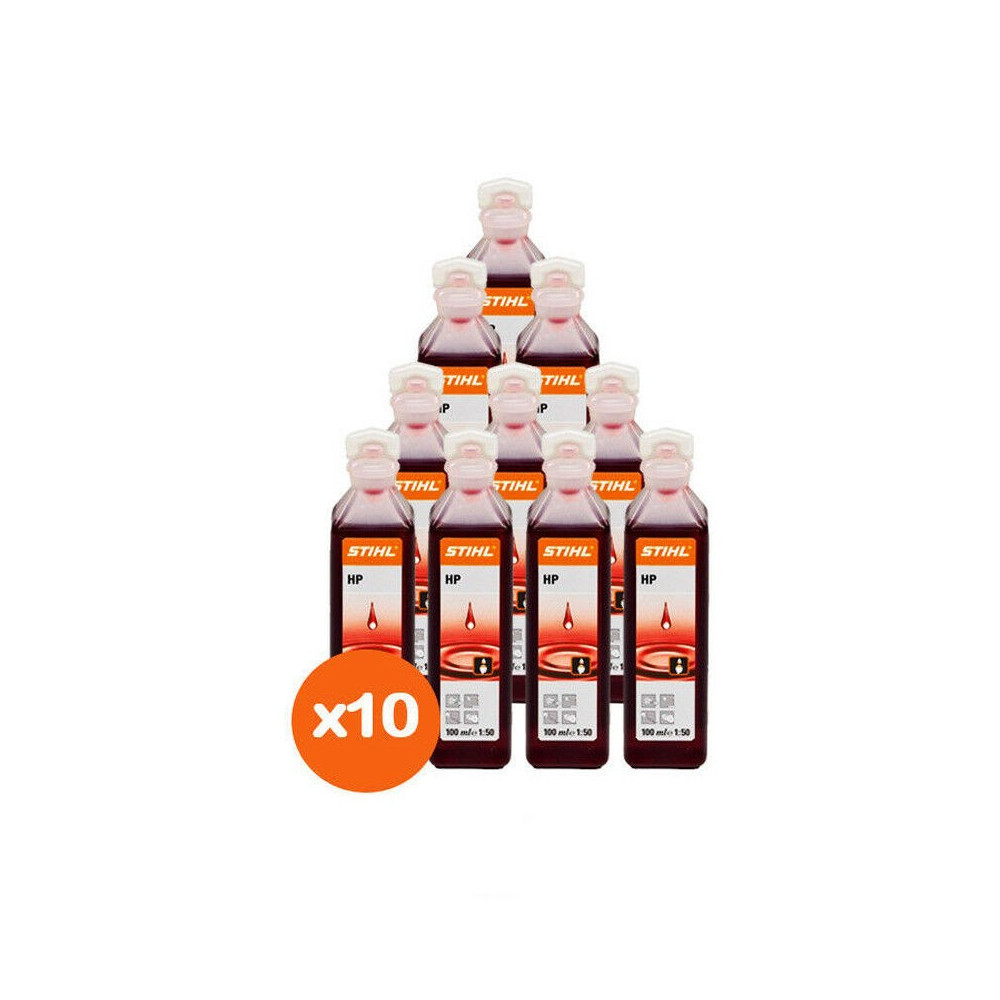 OLIO MISCELA DUE TEMPI STIHL HP 100 ML PER DECESPUGLIATORE/MOTOSEGA KIT 10 PZ