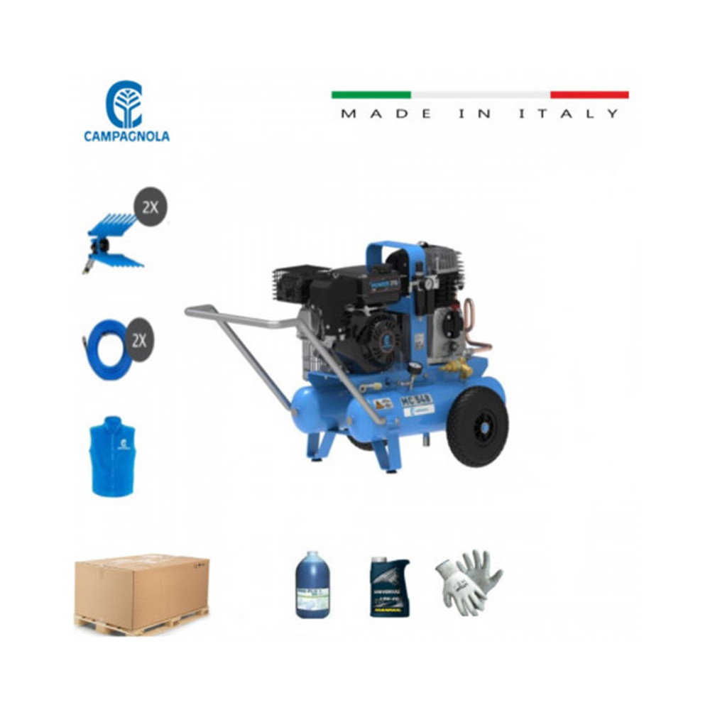 KIT MOTOCOMPRESSORE CAMPAGNOLA MC 548 MOTORE 7 HP COMPLETO DI ACCESSORI