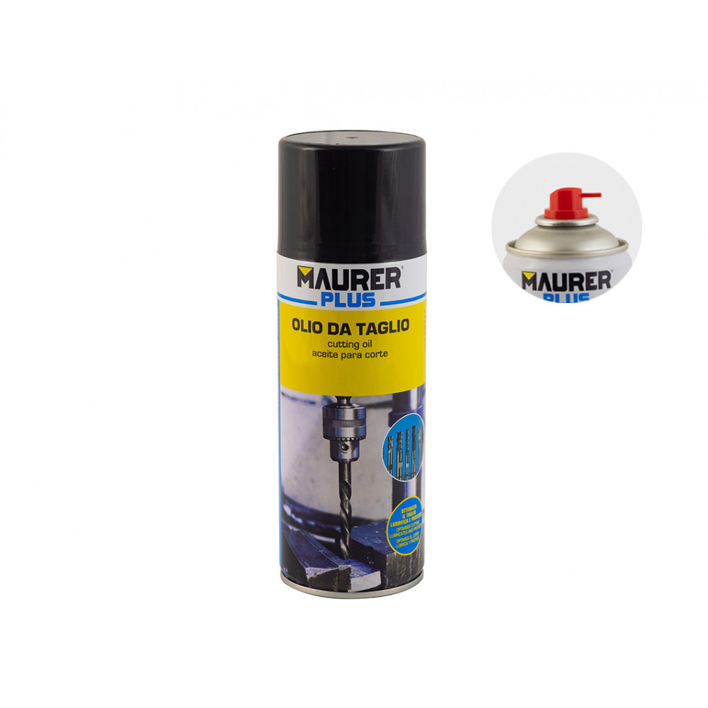 OLIO DA TAGLIO SPRAY LUBRIFICANTE MAURER PLUS  400 ML 1-2-4 PZ