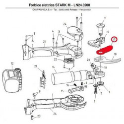 LAMA DI RICAMBIO FORBICE CAMPAGNOLA A BATTERIA STARK M SL 32 POTATURA