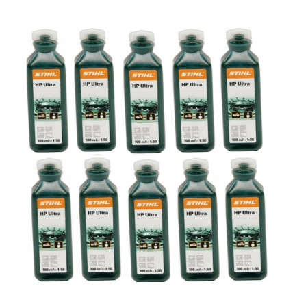 OLIO MISCELA STIHL HP ULTRA 10 X 100 ML PER MOTOSEGA DECESPUGLIATORE 2 TEMPI