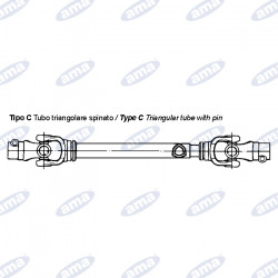 ALBERO CARDANO TRATTORE CATEGORIA 5 OMOLOGATO 5X1000 MM TUBO TRIANGOLARE