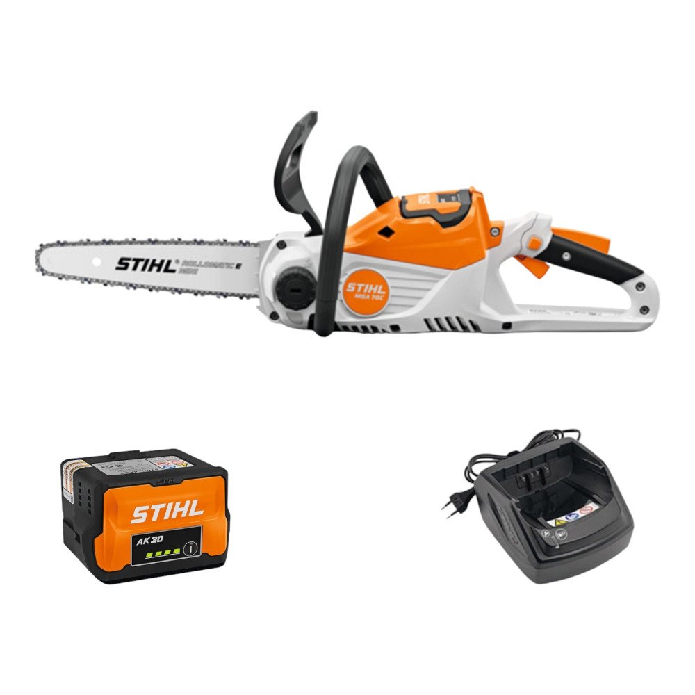 MOTOSEGA STIHL MSA 70 C-B CON BATTERIA AK30 + CARICABATTERIA AL 101