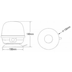 GIROFARO LAMPEGGIANTE CON BATTERIA E