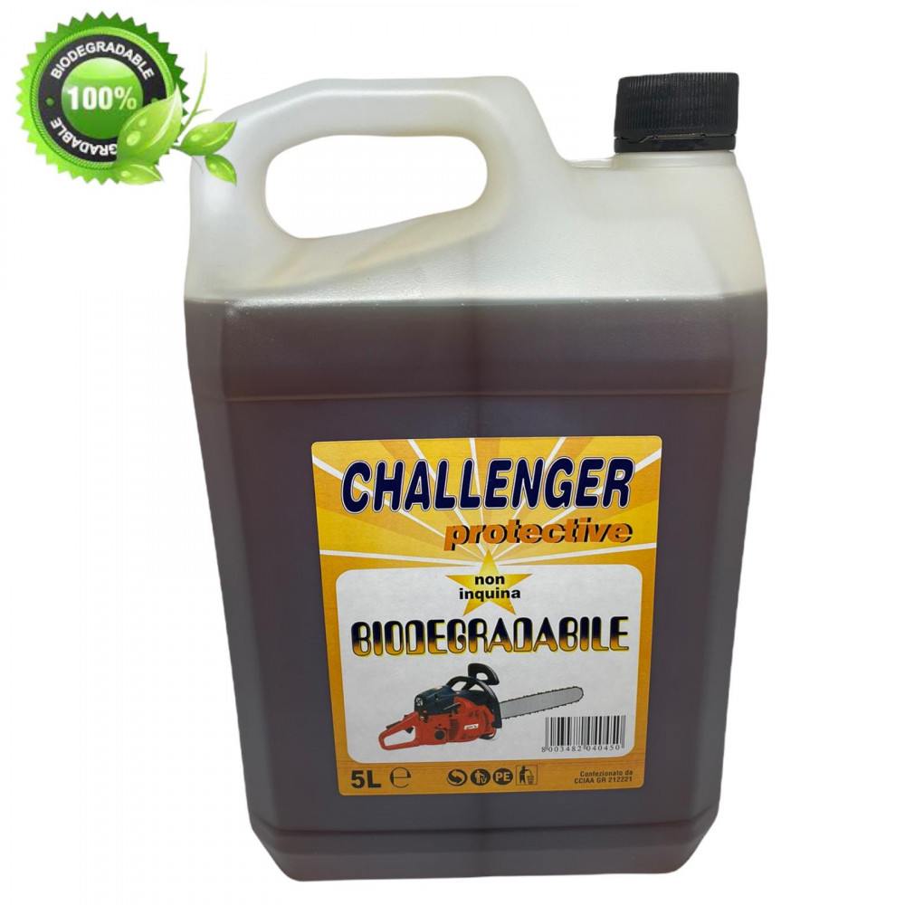 Olio lubrificante per barra e catena motosega, biodegradabile, tanica da 5  litri