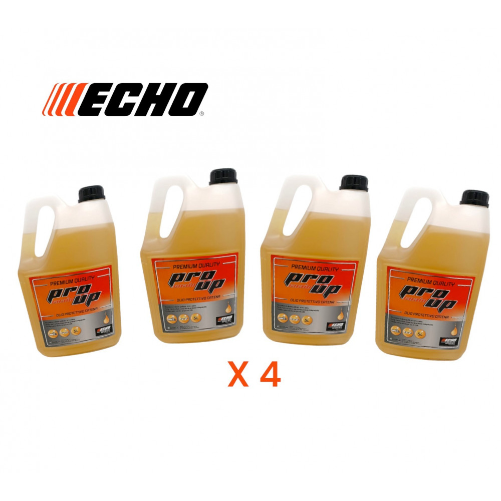 OLIO PROTETTIVO CATENA BARRA ECHO PRO UP BIODEGRADABILE  5 LITRI 4 PZ