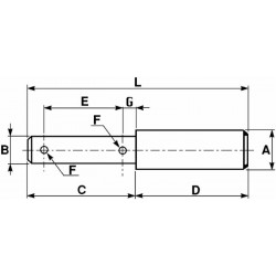 PERNO ATTACCO SOLLEVATORE DIAMETRO 22-28 MM SALDARE TRATTORE