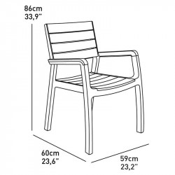 SEDIA KETER HARMONY CON BRACCIOLI IN