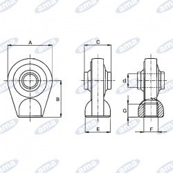 SUPPORTO ROTULA SFERICA DIAMETRO 25,4 MM