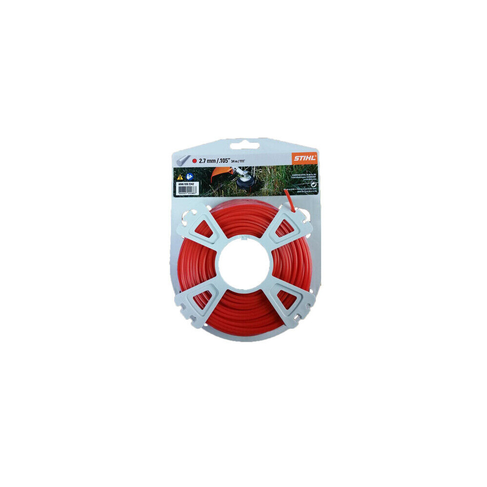 FILO NYLON STIHL TONDO ROSSO 2,7 X 32 METRI PER DECESPUGLIATORI E TAGLIABORDI