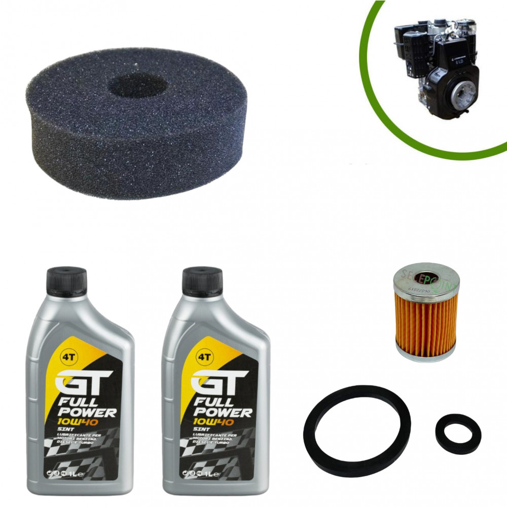 KIT TAGLIANDO COMPLETO MOTORE LOMBARDINI 6LD325-360-400-LDA530 MOTOZAPPA