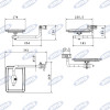 SPECCHIO RETROVISORE SINISTRO AMA PER TRATTORE CON BRACCIO 230X180 MM REGOLABILE