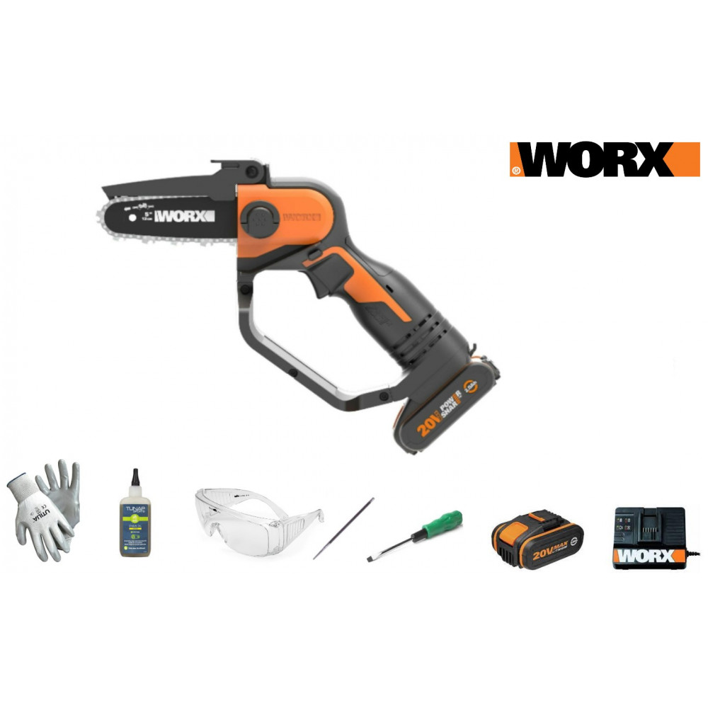 POTATORE MANUALE A BATTERIA WORX WG324E 20V 2AH CON BATTERIA E CARICABATTERIA