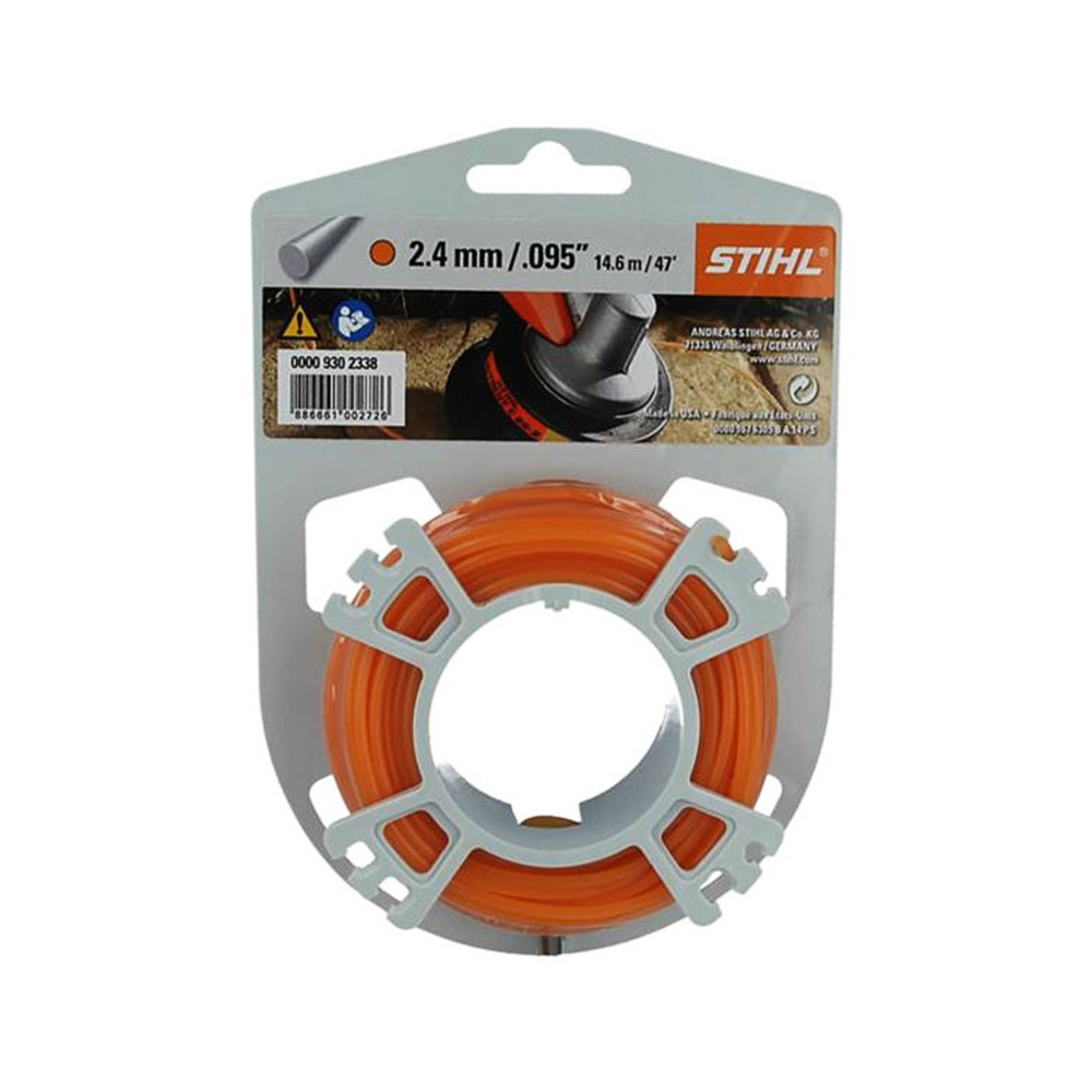 FILO NYLON STIHL TONDO ARANCIONE 2,4 MM X 14 METRI PER DECESPUGLIATORI