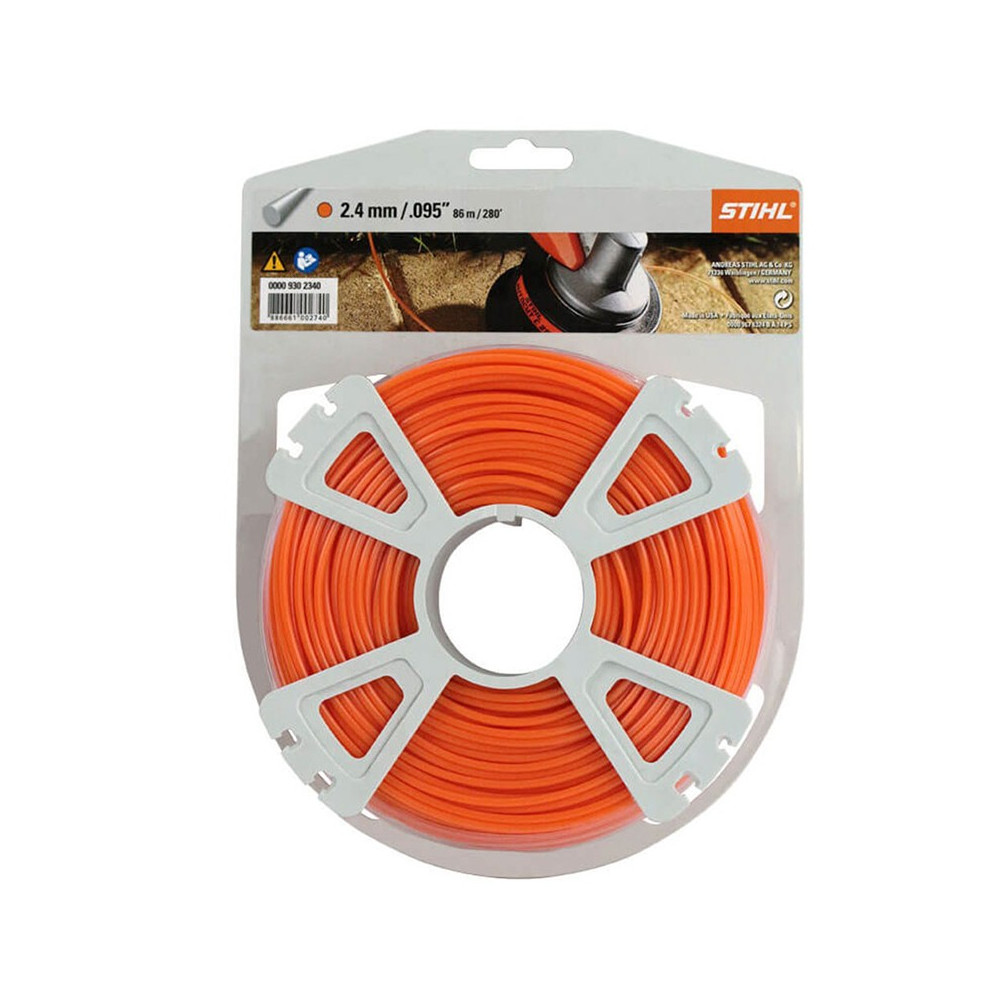 FILO NYLON STIHL TONDO ARANCIONE 2,4 METRI X 83 METRI PER DECESPUGLIATORI