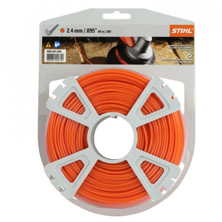 FILO NYLON STIHL TONDO ARANCIONE 2,4 METRI X 83 METRI PER DECESPUGLIATORI