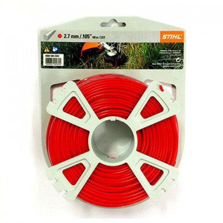 FILO NYLON STIHL TONDO ROSSO 2,7 X 65 METRI PER DECESPUGLIATORI E TAGLIABORDI