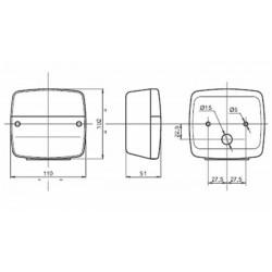 COPPIA FANALI FARO POSTERIORE CARRELLO APPENDICE CARAVAN RIMORCHIO + LAMPADINE