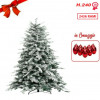 ALBERO DI NATALE INNEVATO ALASKA ALTEZZA 240 CM SUPERFOLTO COMPATTO REALISTICO